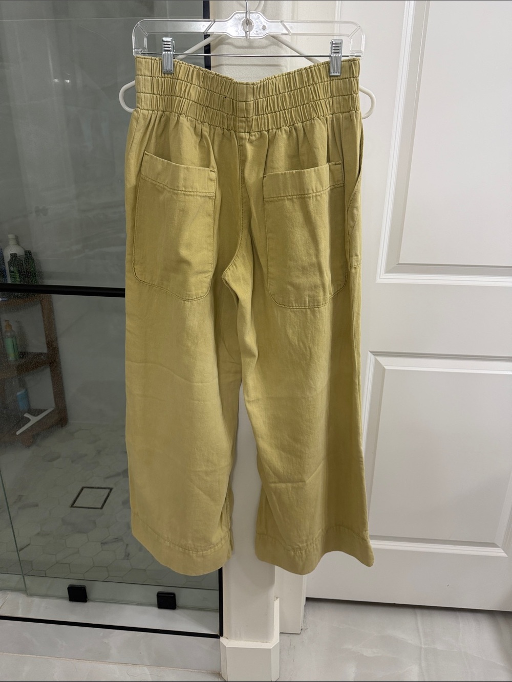 We The Free Breezy Pull-on Denim Wide-Leg Pants in Mustard - Picture 4 of 4
